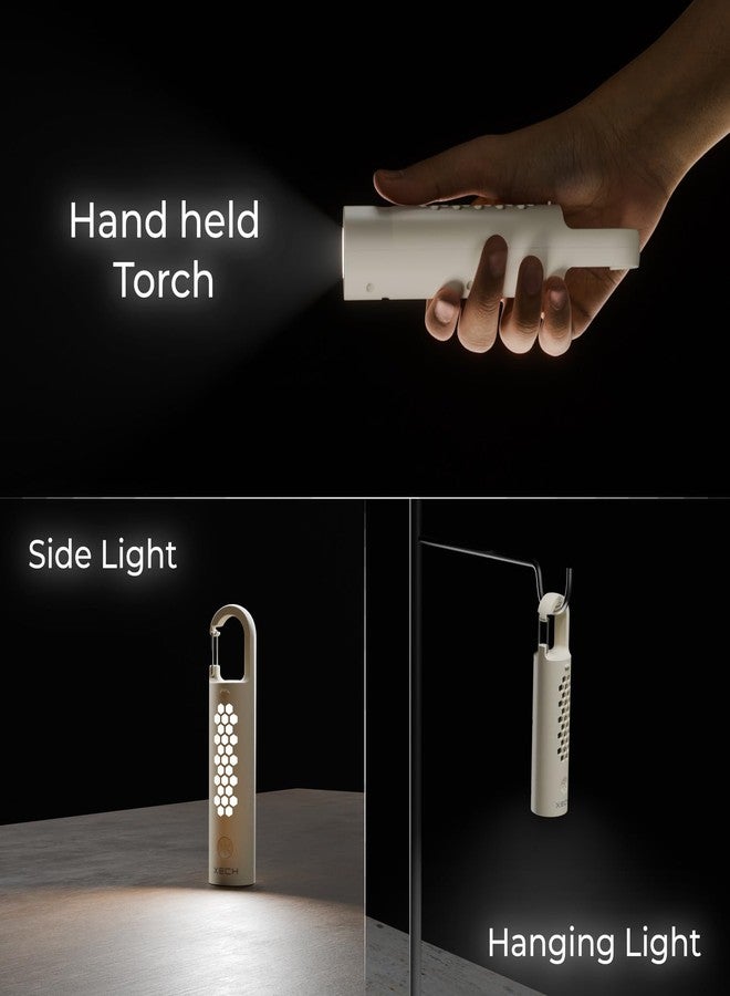 Xech مصباح يدوي قابل لإعادة الشحن من Xech مع منفذ USB-C للشحن، 4 أوضاع إضاءة (مدى بعيد، مدى قصير، SOS، وإضاءة جانبية) | مصباح يدوي صغير محمول باليد | أفكار هدايا للشركات للموظفين (شعاع ضوئي) - Image 2